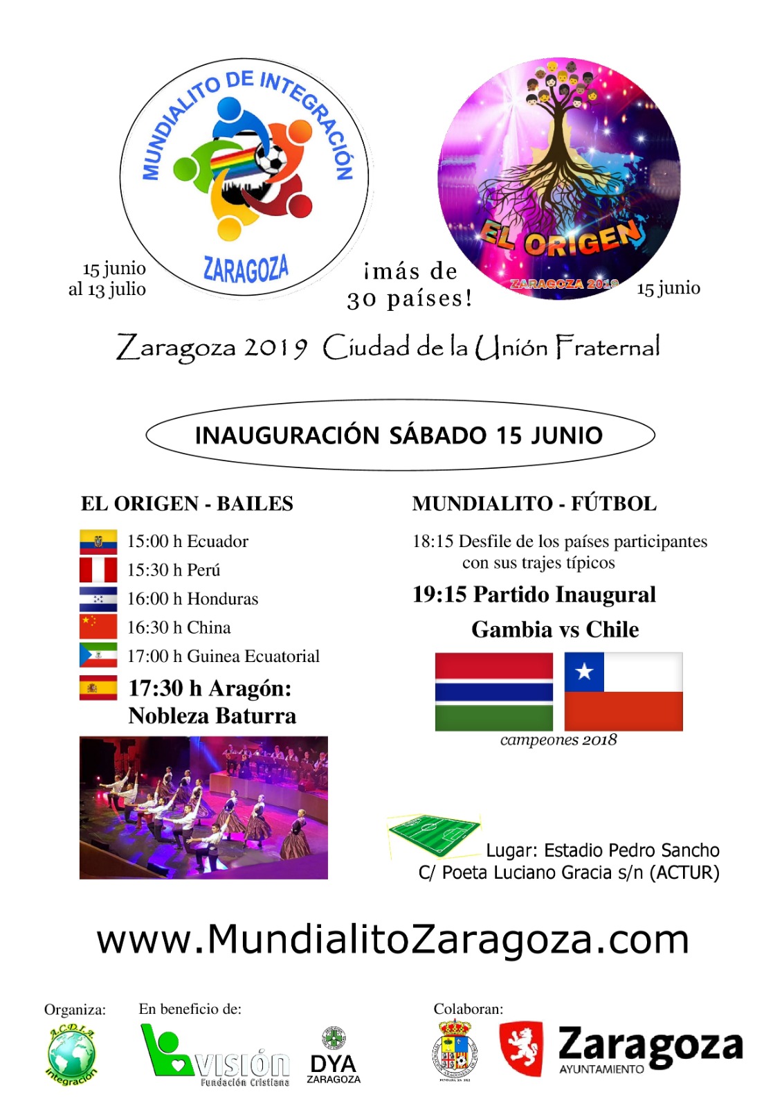Mundialito Integración Zaragoza inauguración 2019
