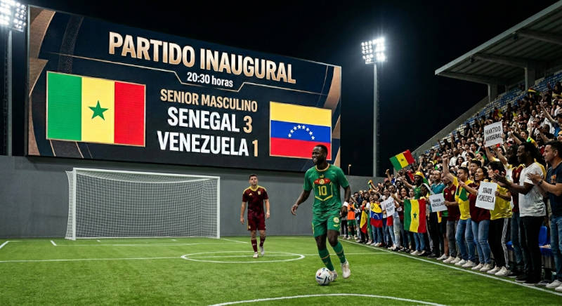 Partido Inaugural. 20:30 horas. Senior masculino Senegal 3 vs Venezuela 1