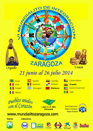 Cartel VI Mundialito de la Integración Zaragoza