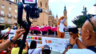 Flor Renaciente en la Plaza del Pilar, Sorteo Mundialito Integración 2024