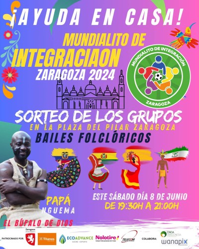Sorteo de grupos 2024 en la Plaza del Pilar Zaragoza en el Mundialito Integración